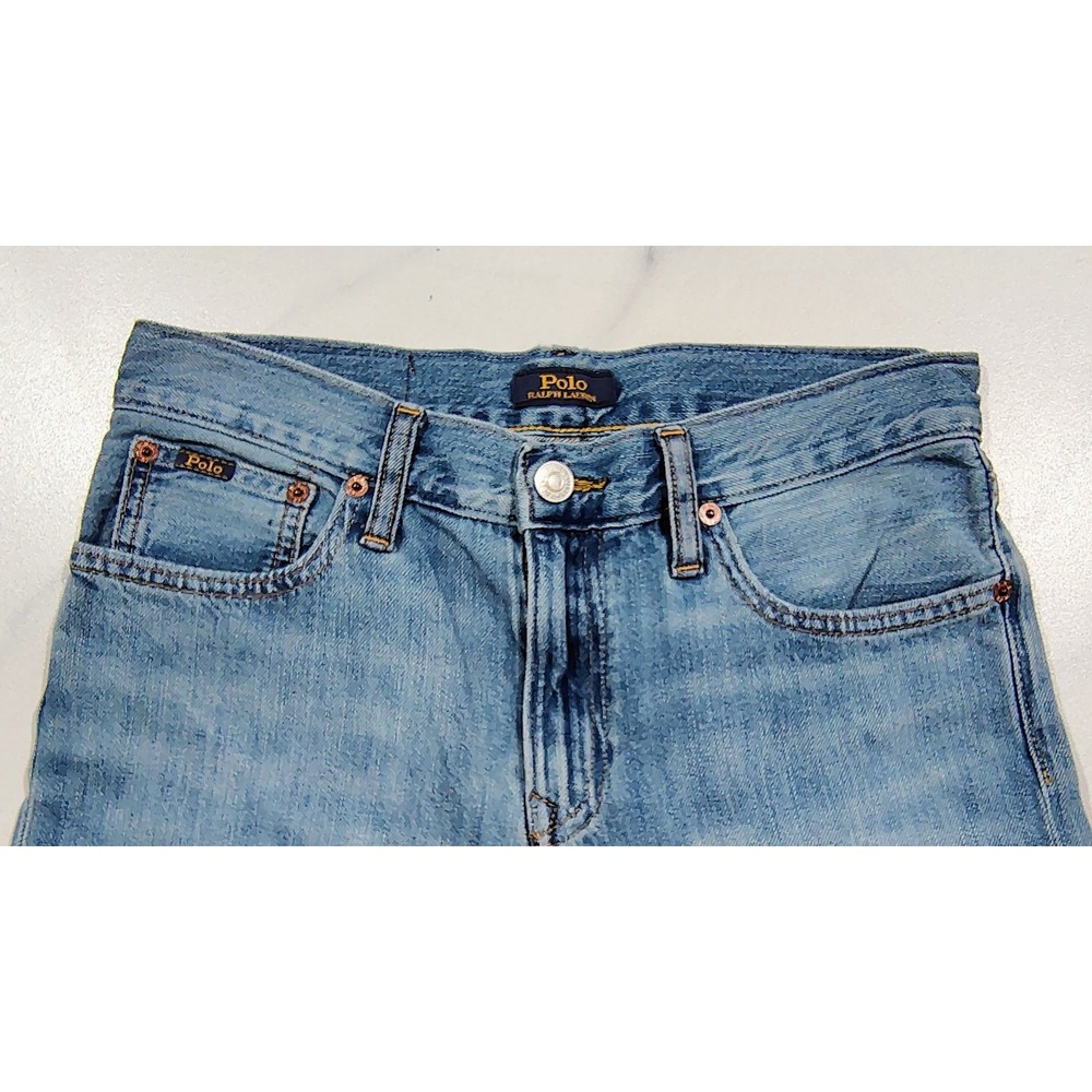 Polo Ralph Lauren Jeans The Sullivan Slim Boys Size 16 Blue Distressed Denim - Picture 4 of 13